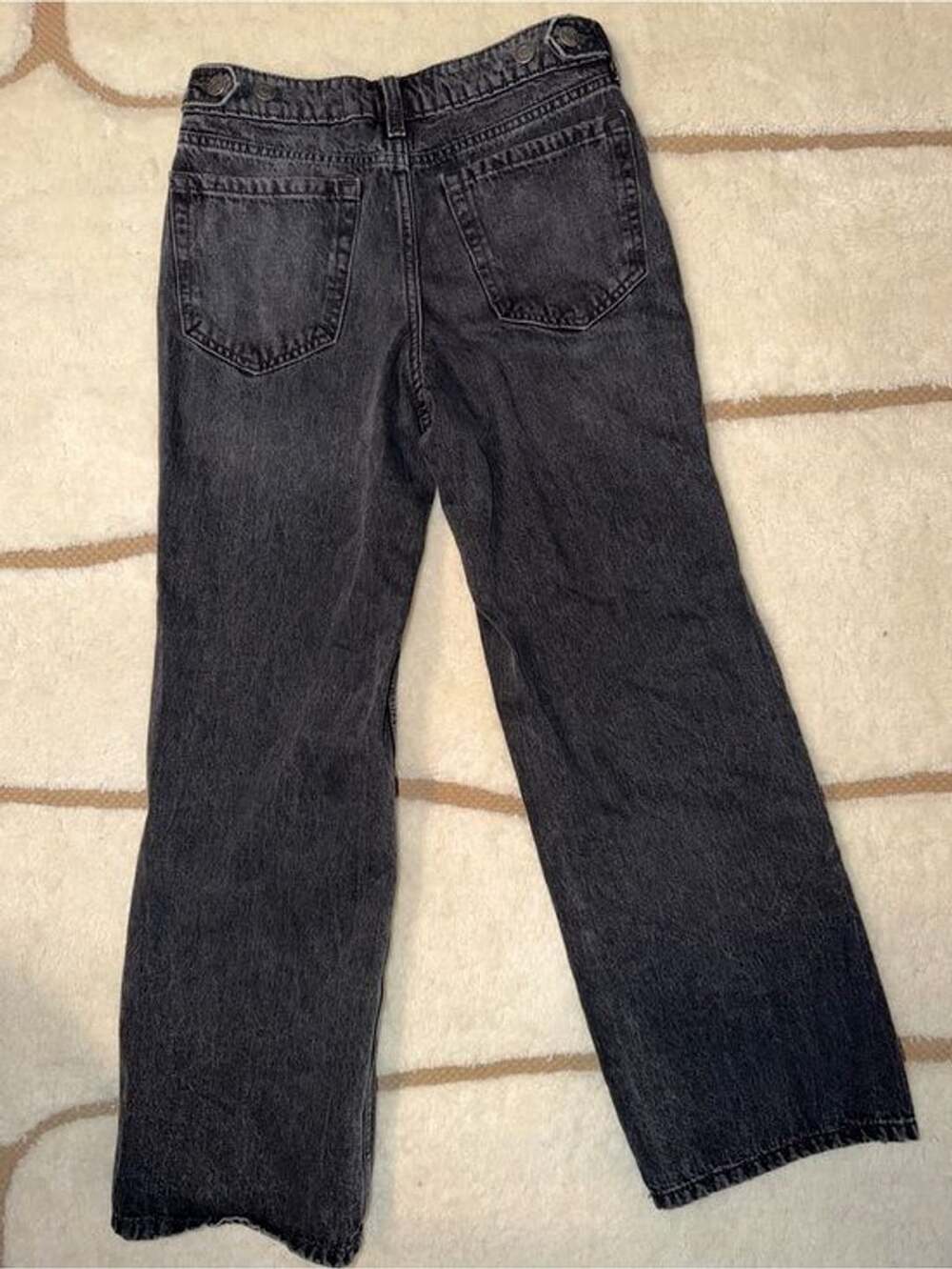 Hollister Women’s 23 Short Black Wash High Rise Wide Leg Jeans - Picture 2 of 2
